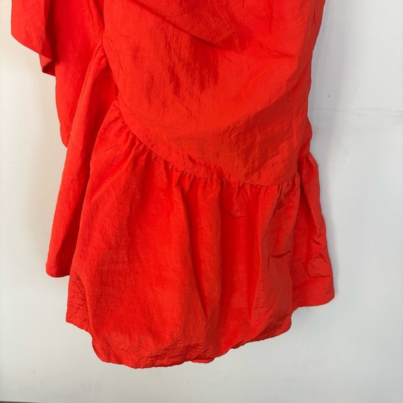 cinq a sept High Neck Maxi Dress with Side Ruffle Size 6 - Picture 8 of 14